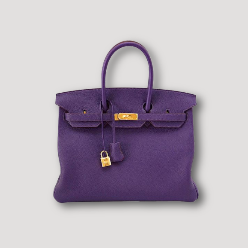 Handbag with Gold Lock Hardware