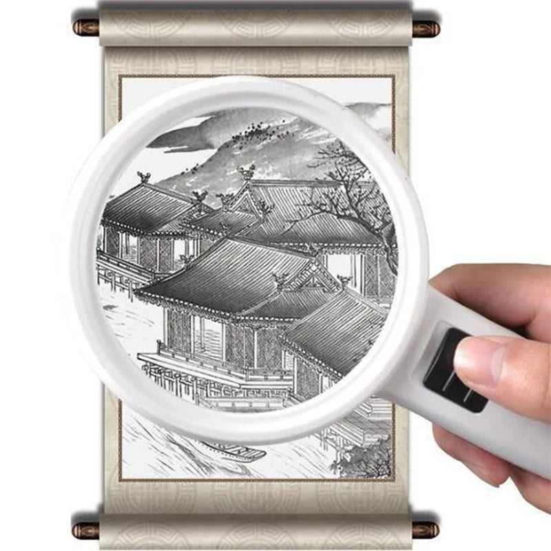 Handheld 30X Magnifying Glass with LED Light