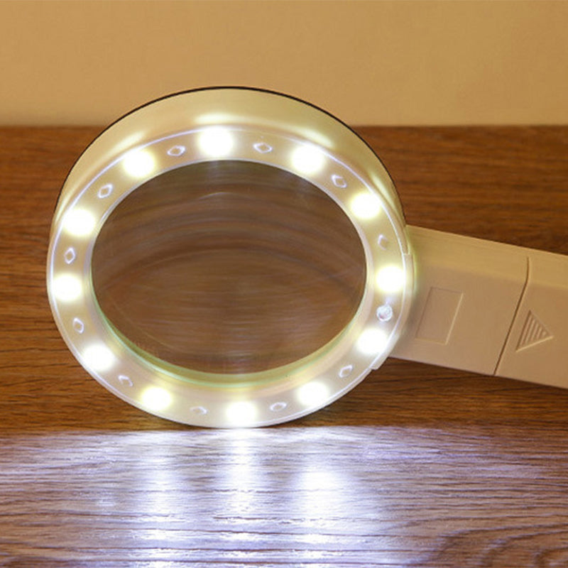 Handheld 30X Magnifying Glass with LED Light