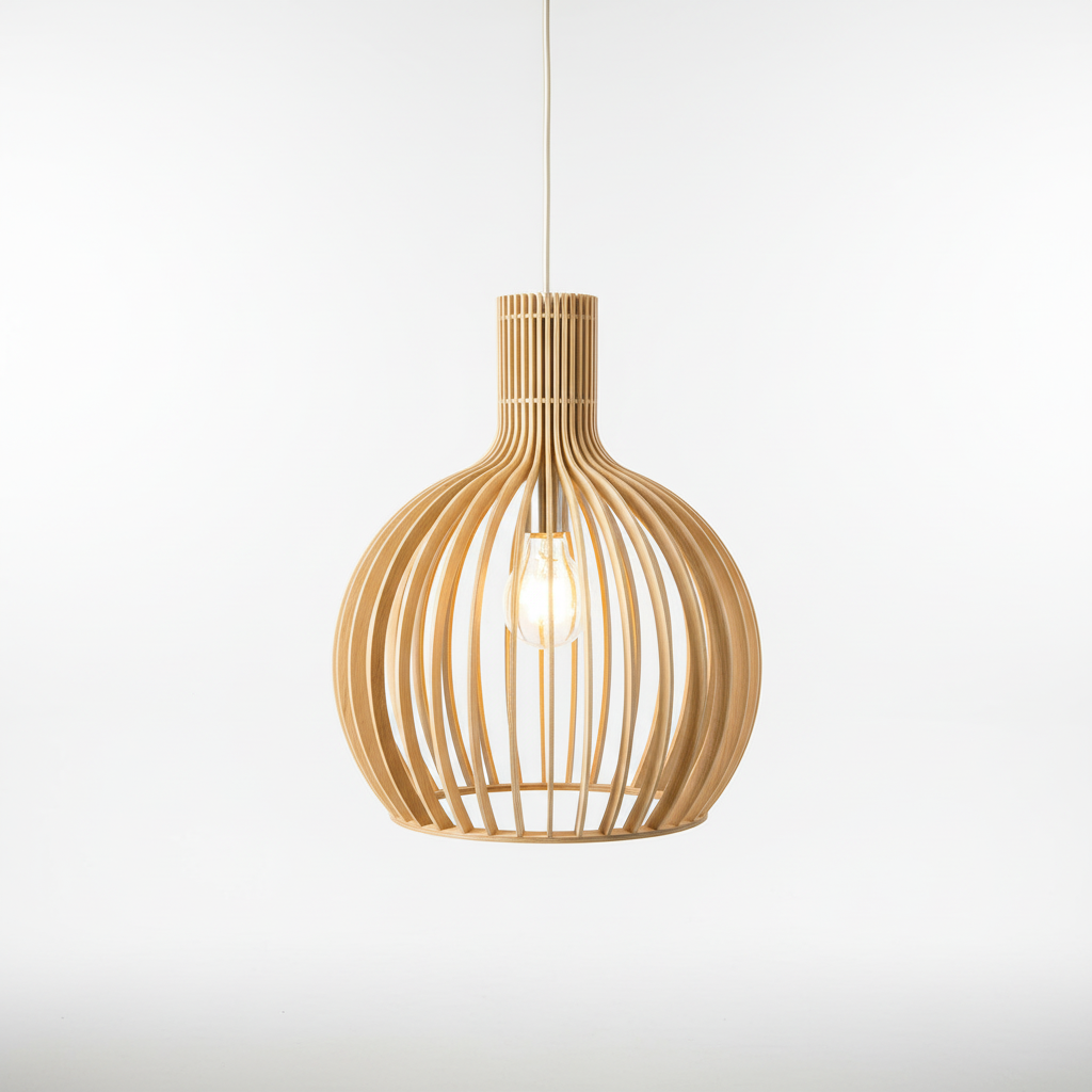 Handmade Wooden Pendant Light