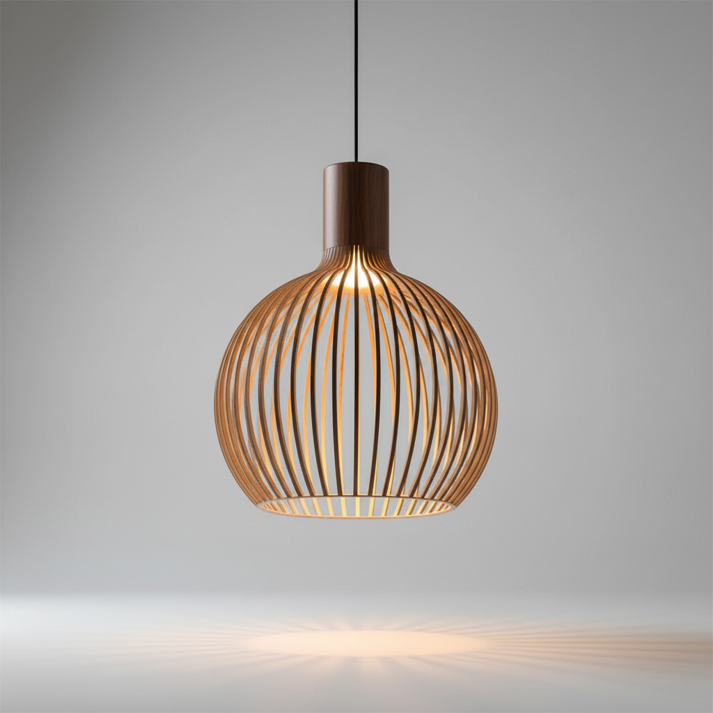 Handmade Wooden Pendant Light