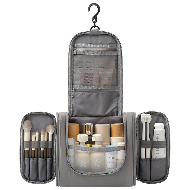 Hanging Travel Toiletry Organizer Bag with Multiple Compartments and Hook