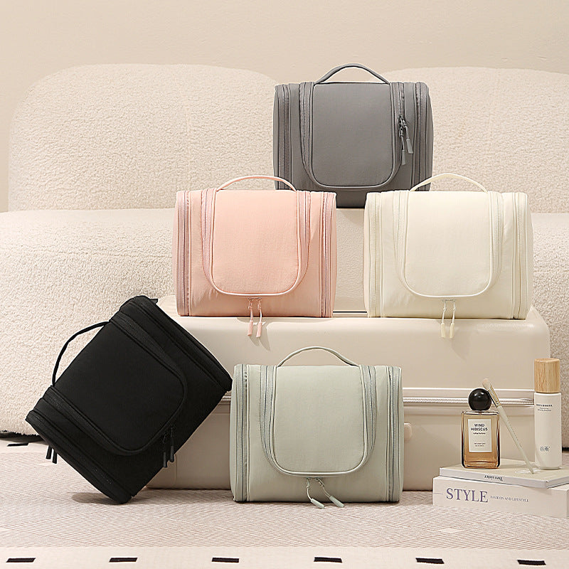 Hanging Travel Toiletry Organizer Bag with Multiple Compartments and Hook