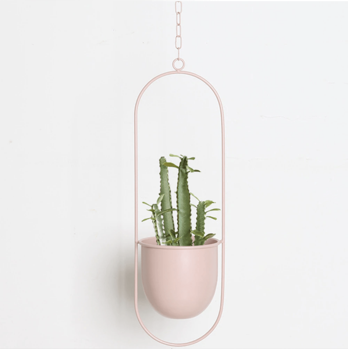 Hanging Wall Plant Holder with Adjustable Chain and Minimalist Design