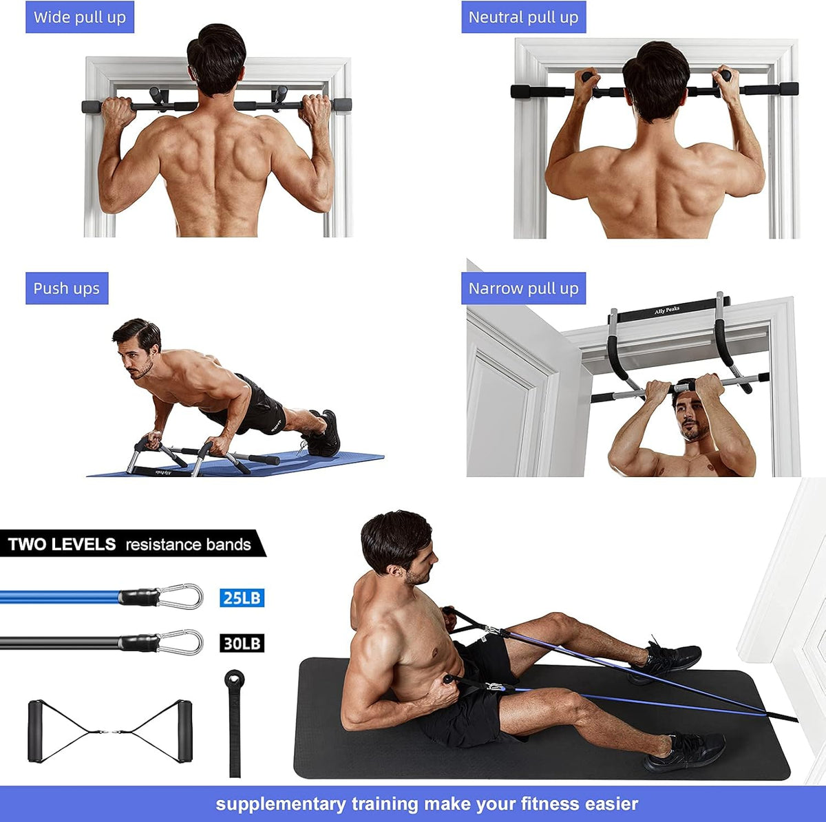 Heavy-Duty Door Frame Pull-Up Bar – 200 kg Capacity