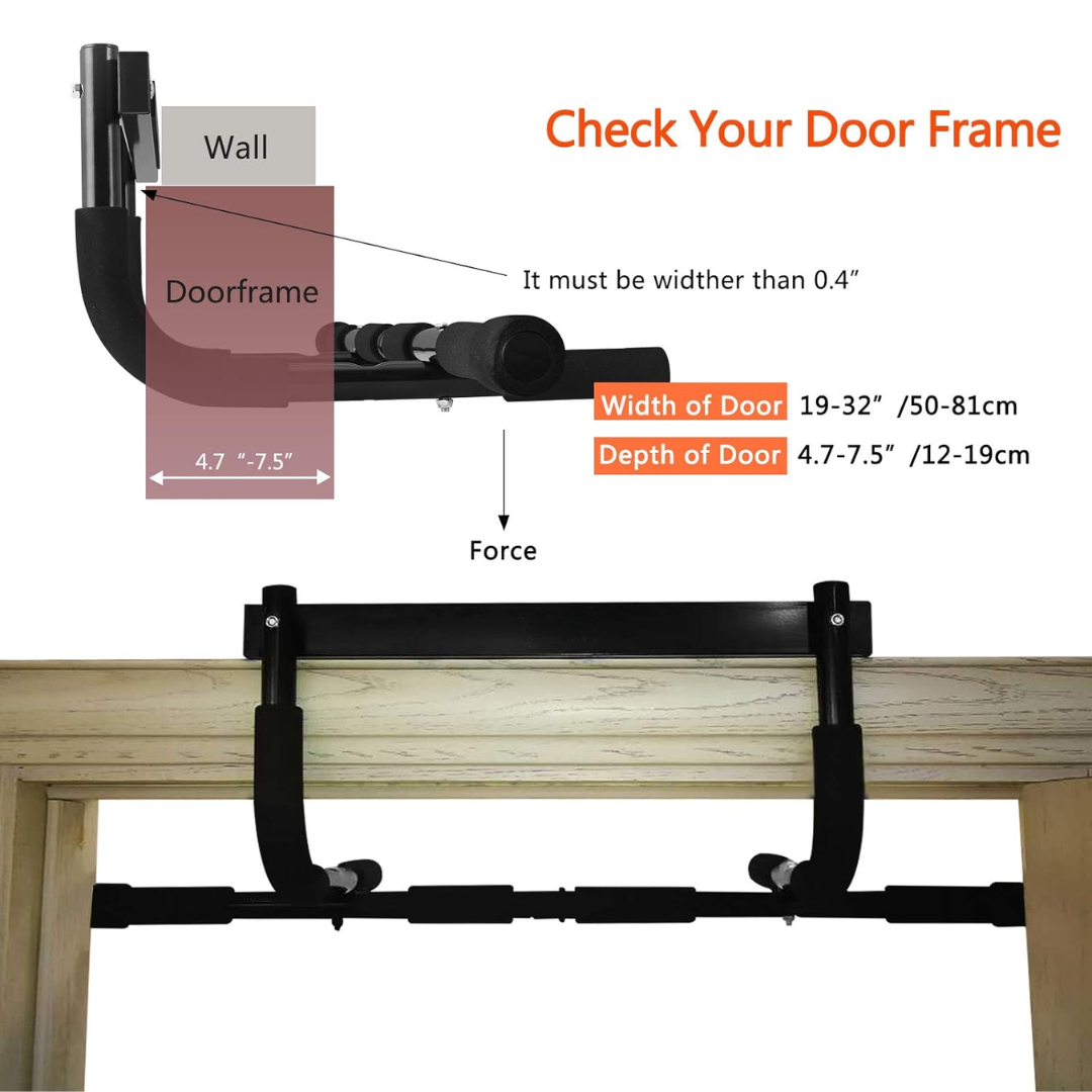 Heavy-Duty Door Frame Pull-Up Bar – 200 kg Capacity