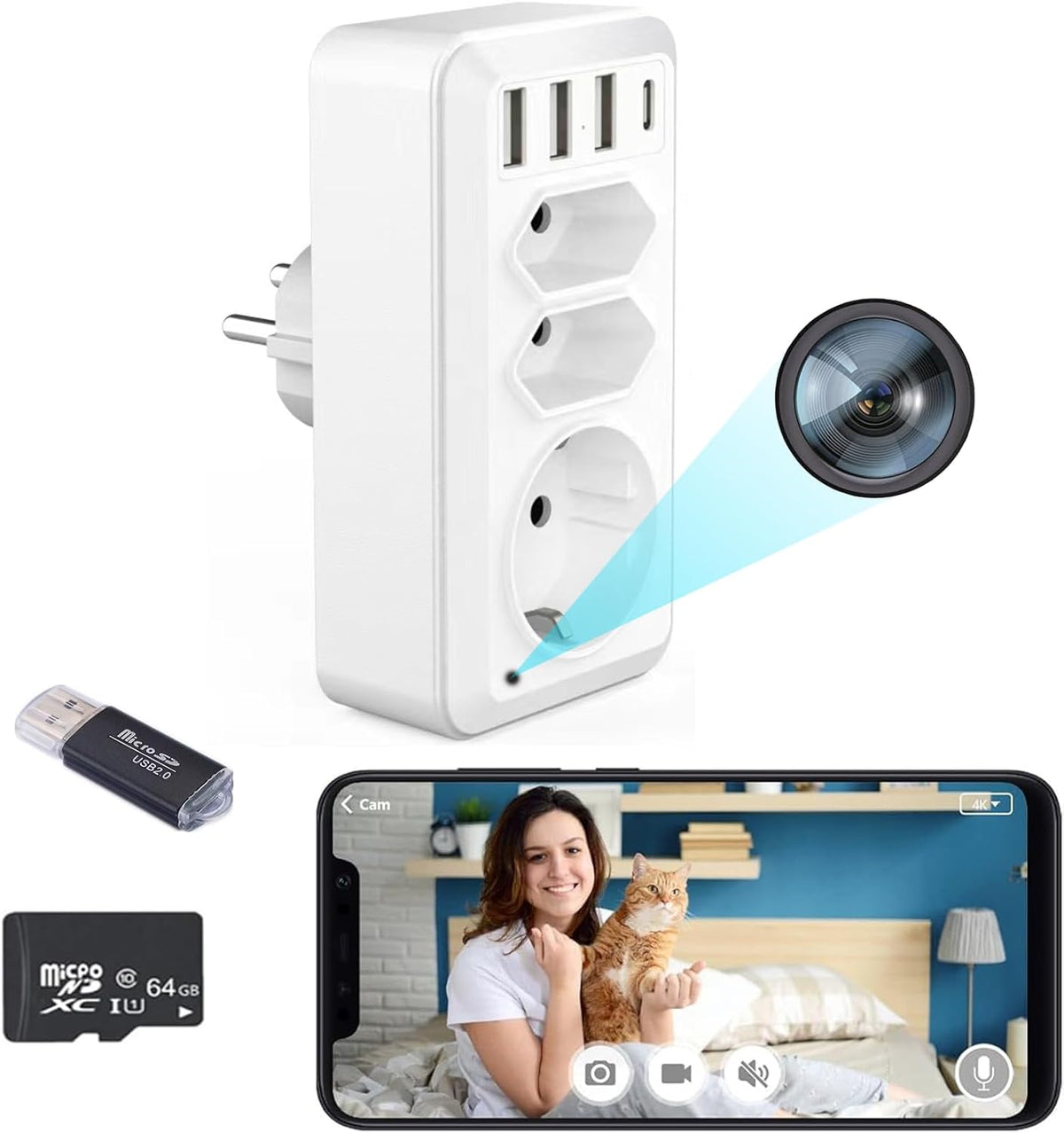Hidden Wi-Fi Socket Camera