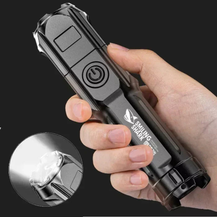 High-Power Rechargeable LED Flashlight – 10,000 Lumens for Camping and Emergencies