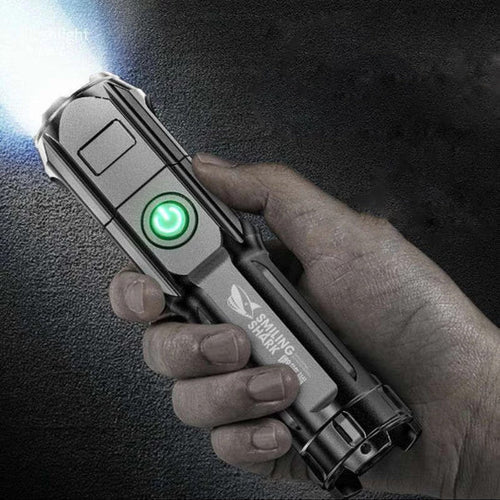 High-Power Rechargeable LED Flashlight – 10,000 Lumens for Camping and Emergencies