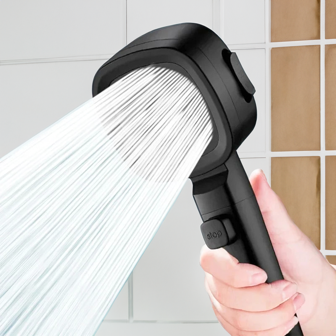 High-Pressure Shower Head with Adjustable Spray Modes