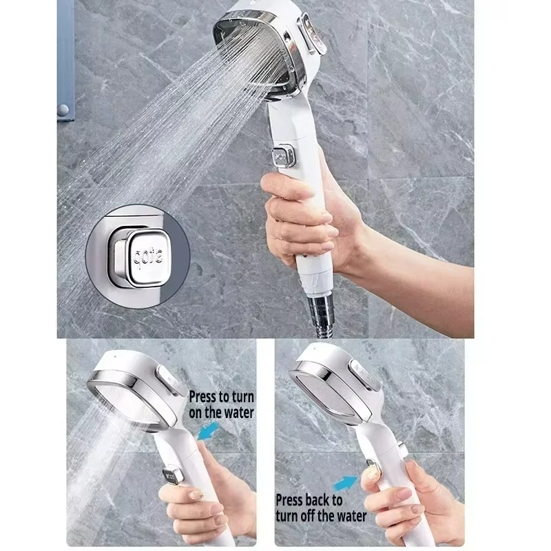High-Pressure Shower Head with Adjustable Spray Modes