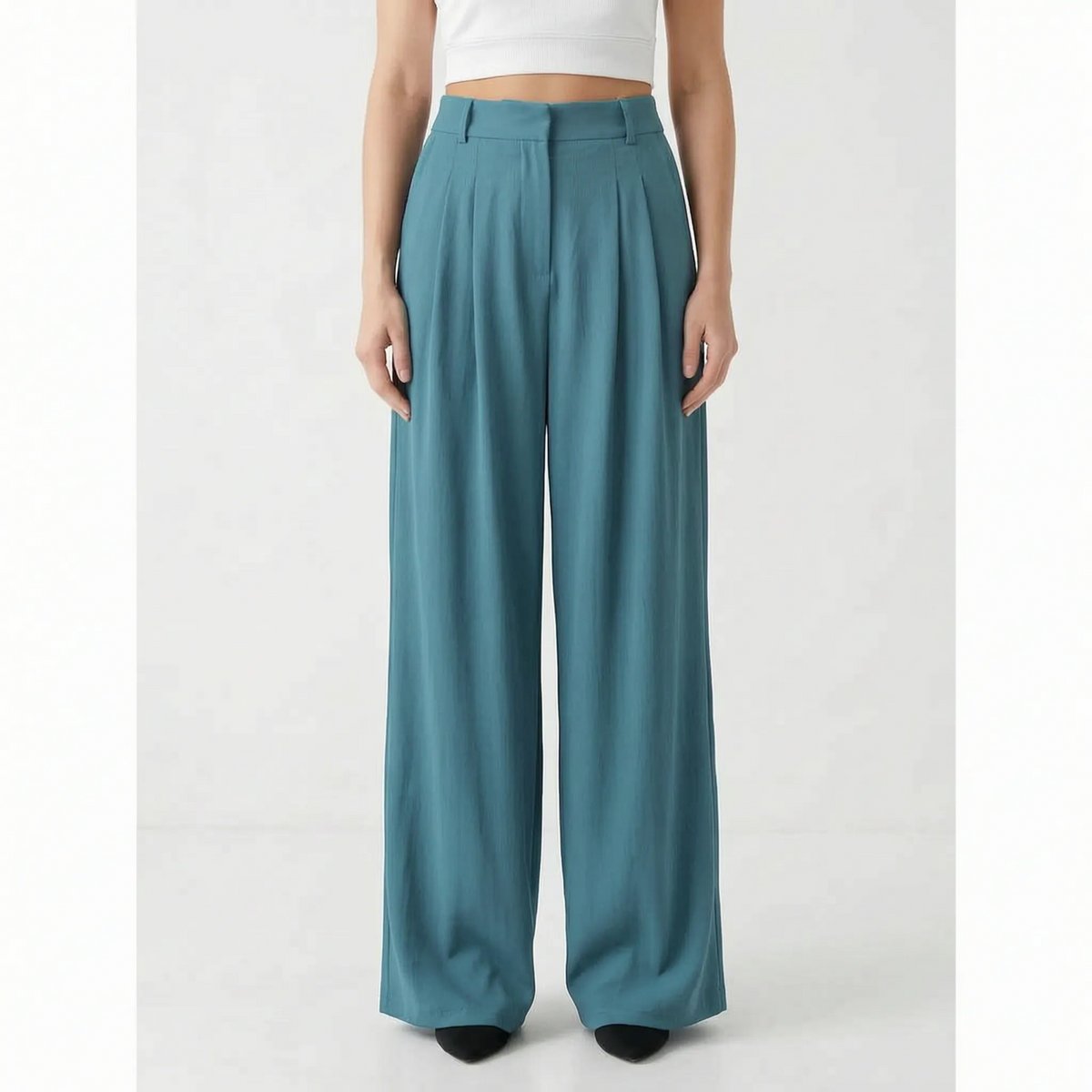 High-Waisted Wide-Leg Pants