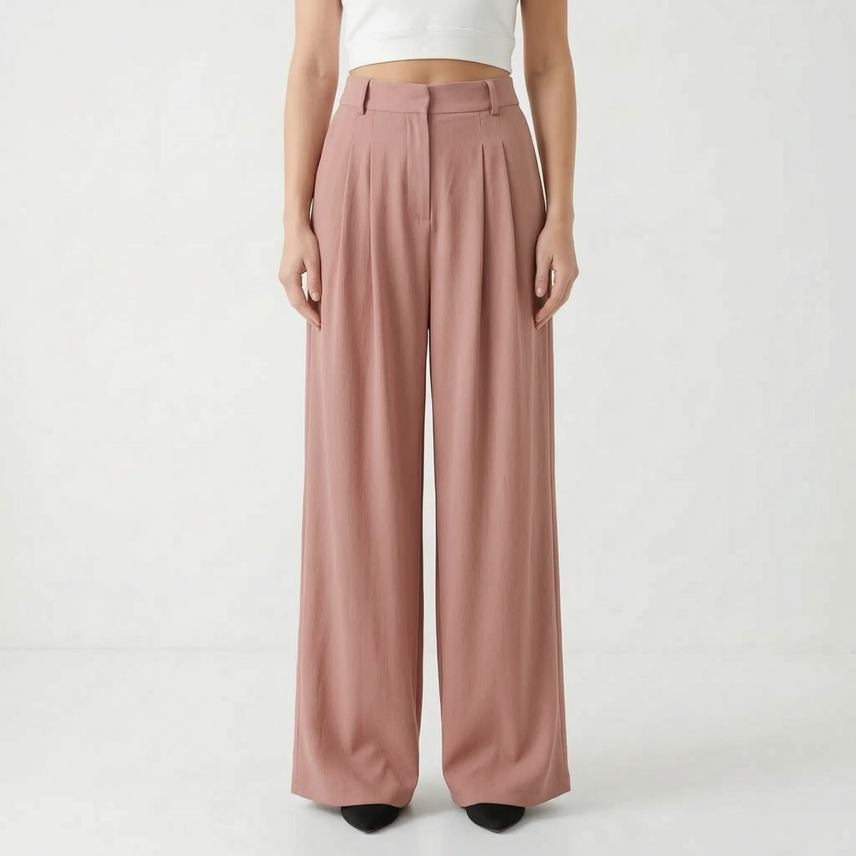 High-Waisted Wide-Leg Pants