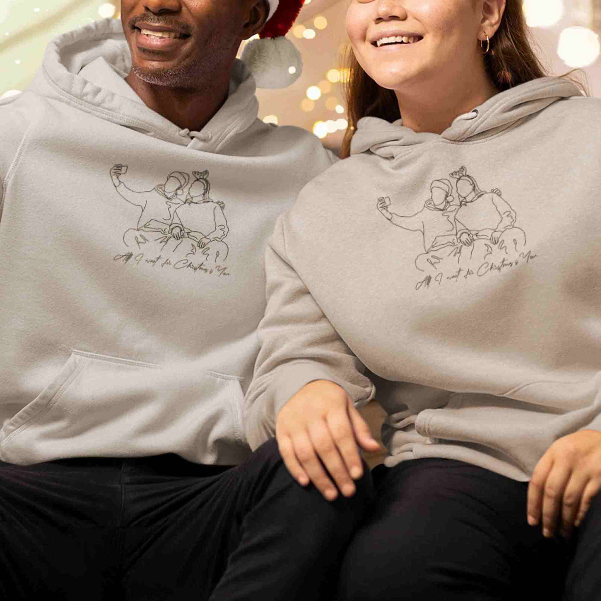 Hoodie with Elegant Photo Embroidery for a Stylish Keepsake