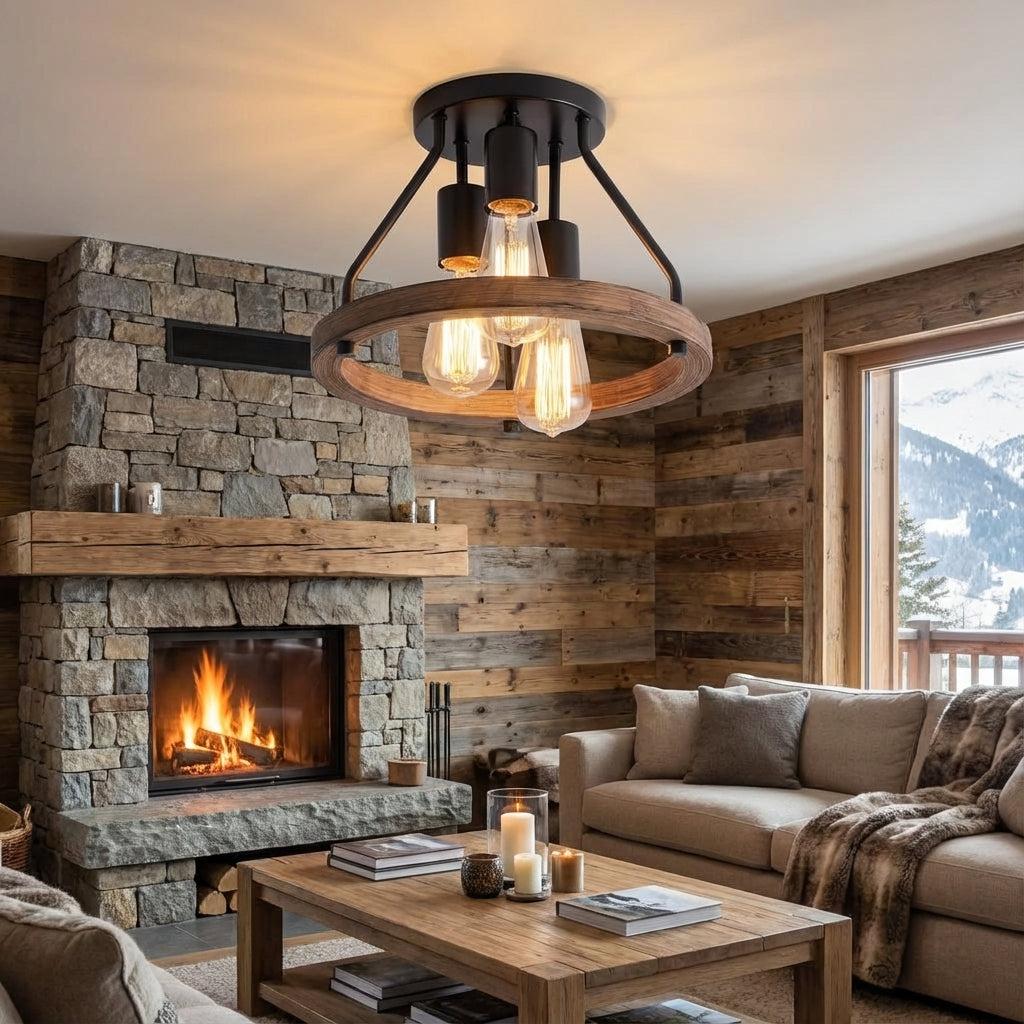 Industrial Farmhouse Ceiling Light