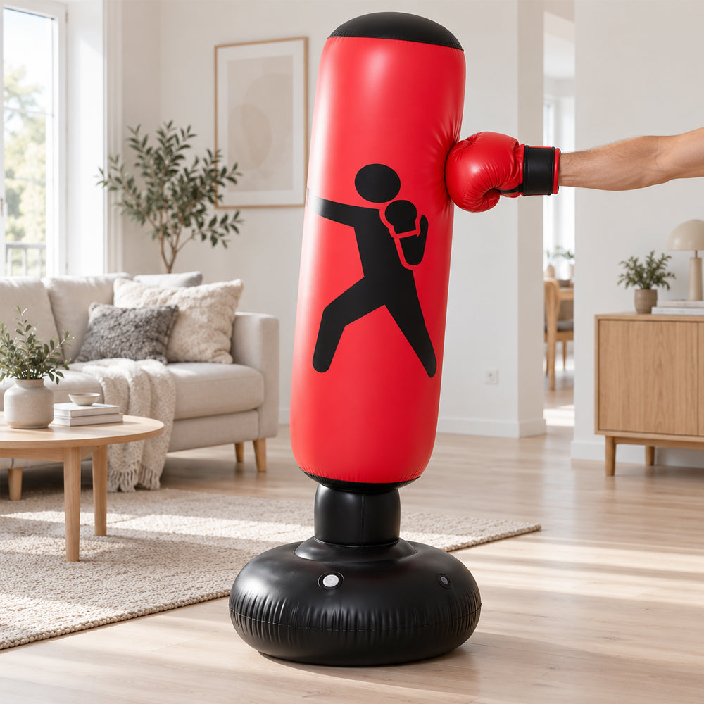Inflatable Freestanding Punching Bag 160 cm – Red, Yellow or Black