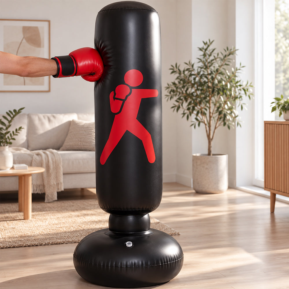 Inflatable Freestanding Punching Bag 160 cm – Red, Yellow or Black