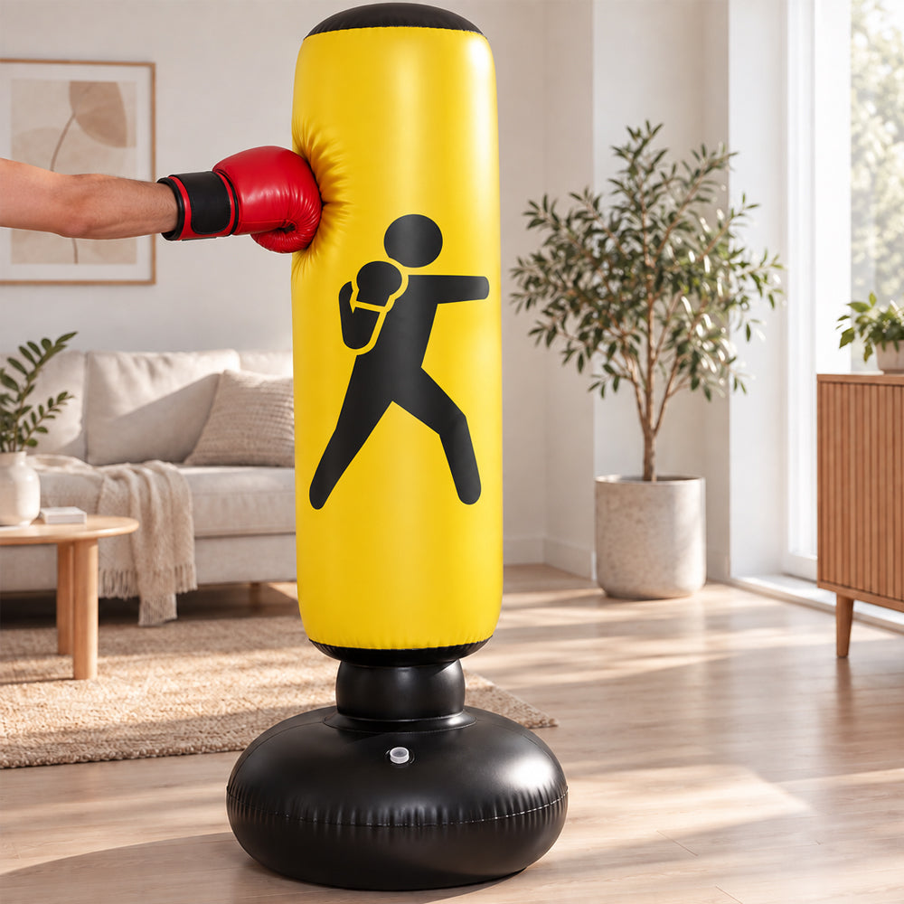 Inflatable Freestanding Punching Bag 160 cm – Red, Yellow or Black