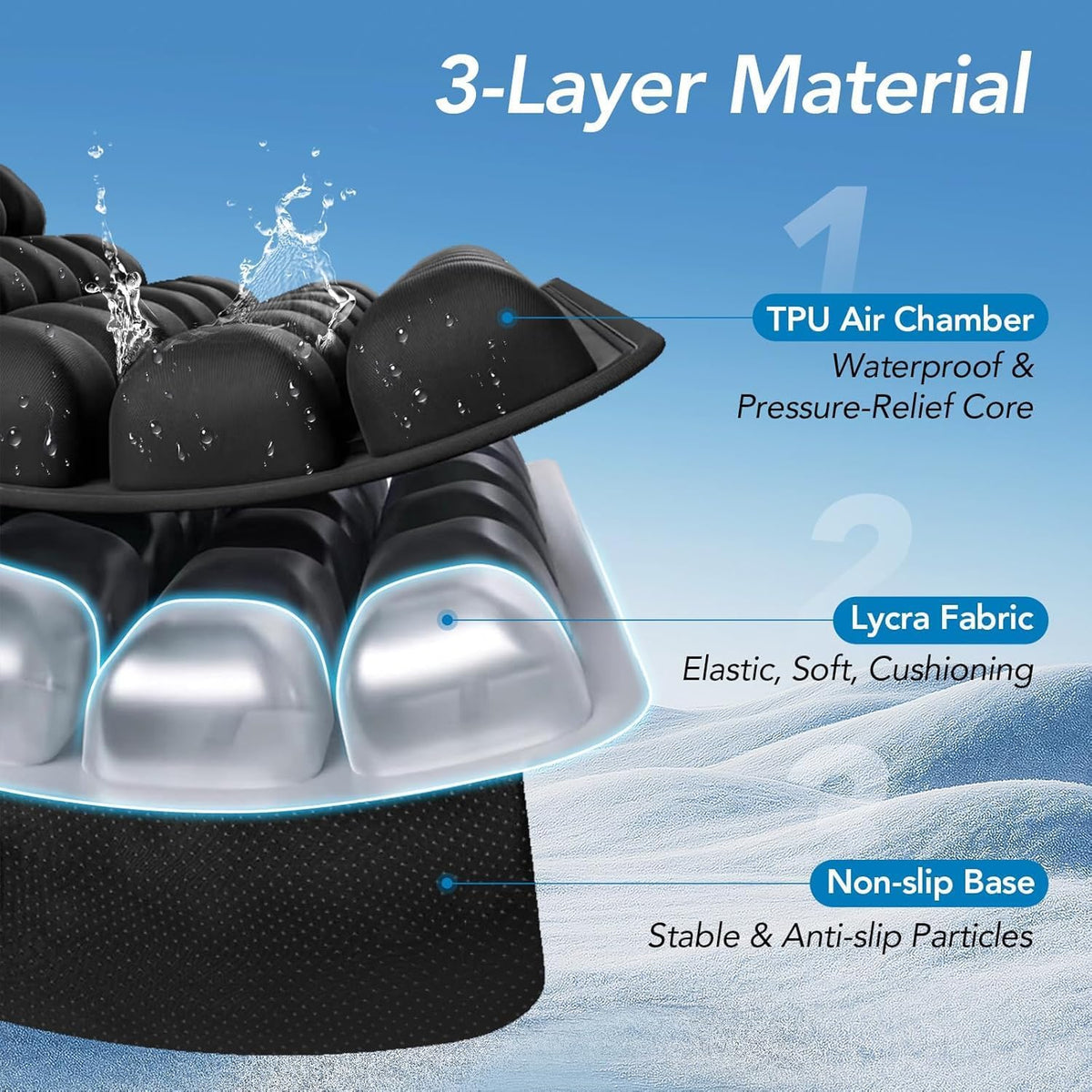 Inflatable Travel Pillow with Ergonomic Pressure Relief