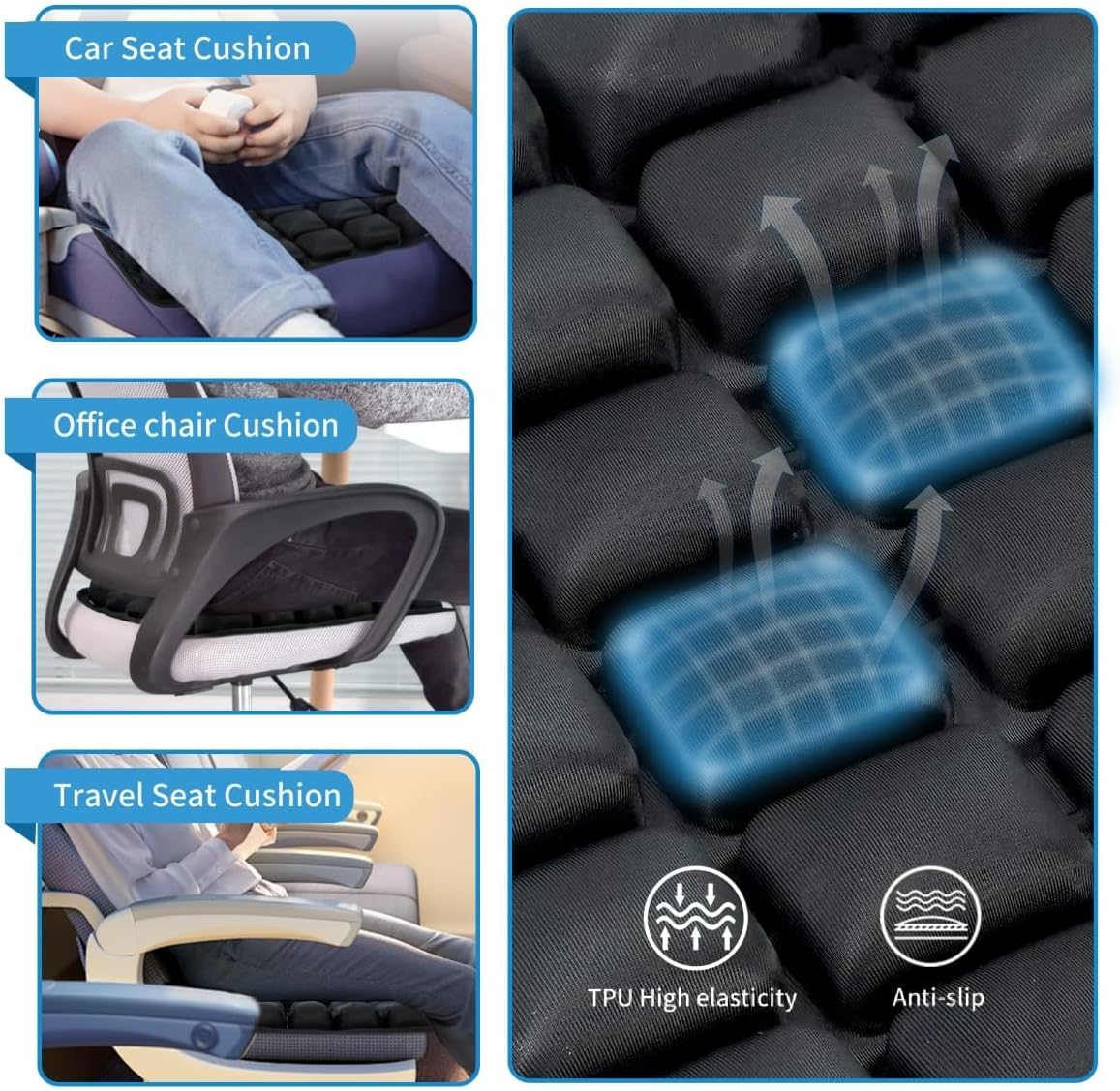Inflatable Travel Pillow with Ergonomic Pressure Relief