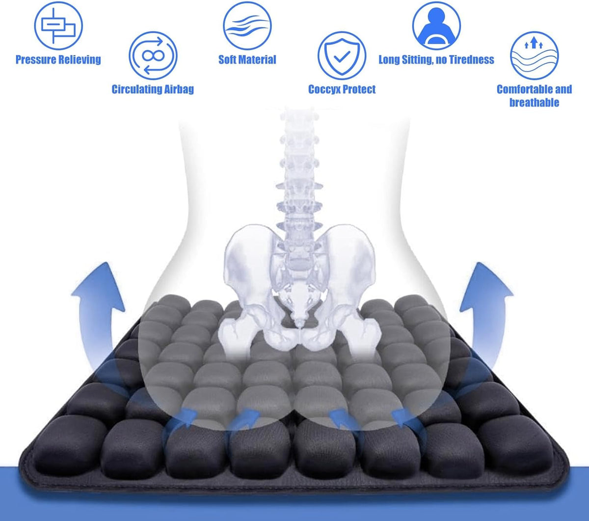 Inflatable Travel Pillow with Ergonomic Pressure Relief