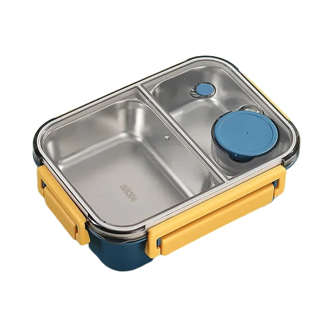 Insulated Stainless Steel Lunch Box with Bento Design