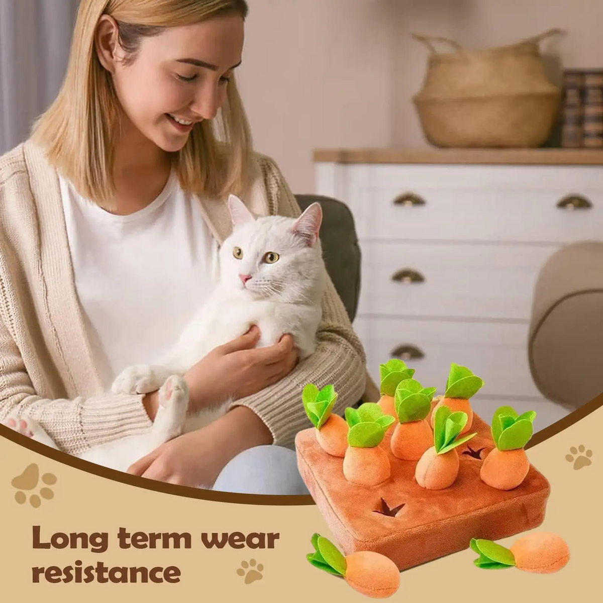 Interactive Carrot Puzzle Snuffle Board