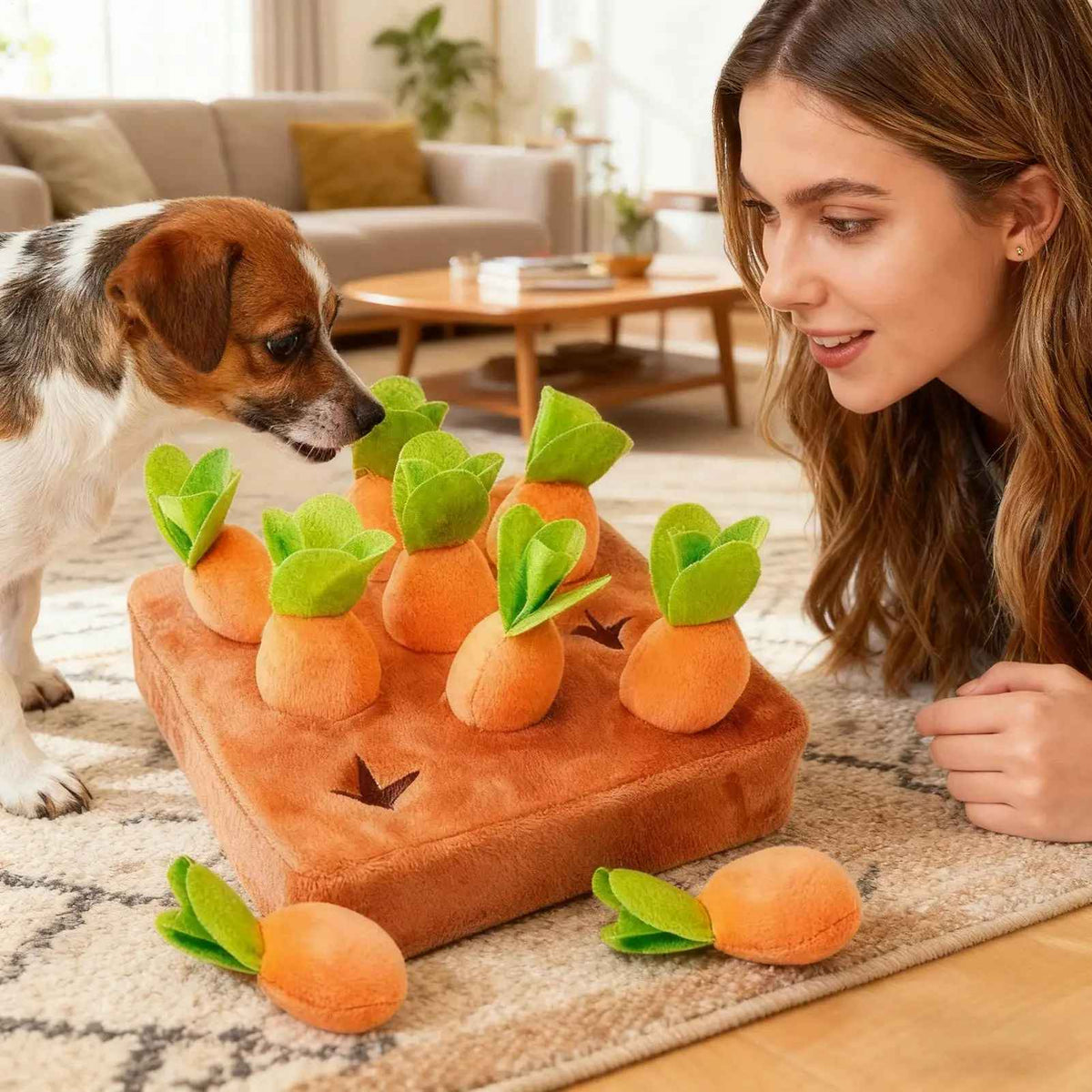 Interactive Carrot Puzzle Snuffle Board