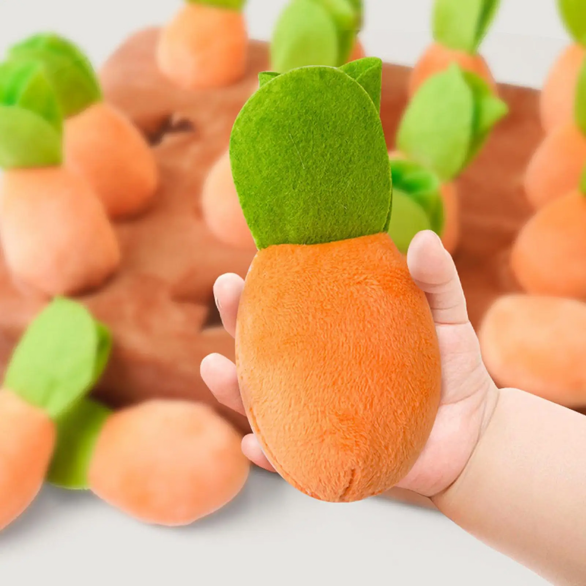 Interactive Carrot Puzzle Snuffle Board