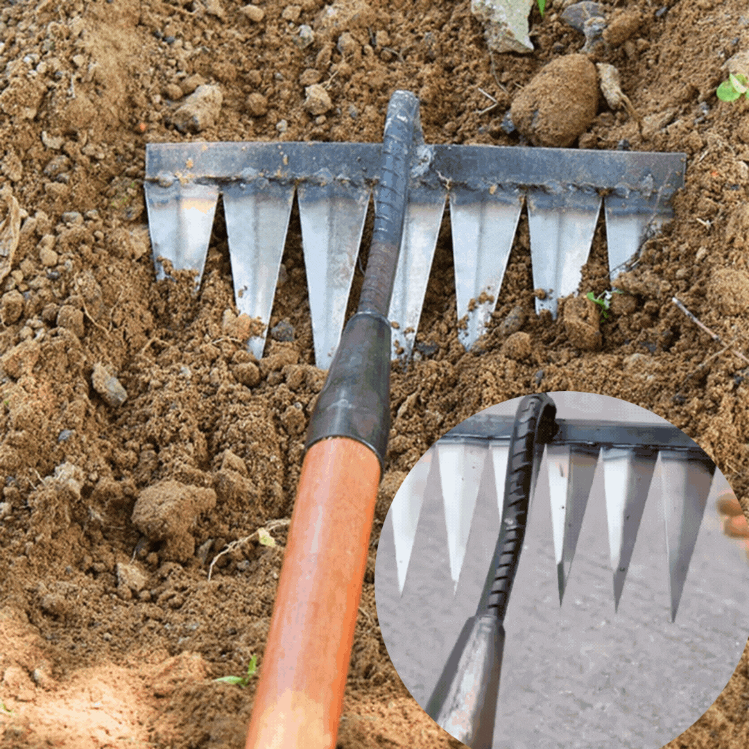 Iron Weed Cutter | Steel Rake | Soil Loosening & Weeding | IronTine