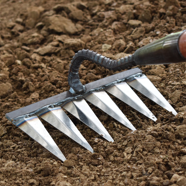 Iron Weed Cutter | Steel Rake | Soil Loosening & Weeding | IronTine