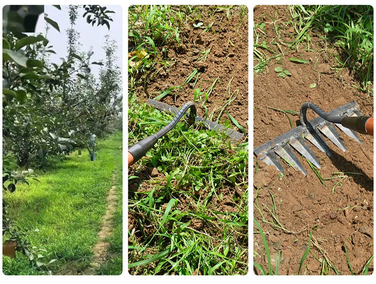 Iron Weed Cutter | Steel Rake | Soil Loosening & Weeding | IronTine