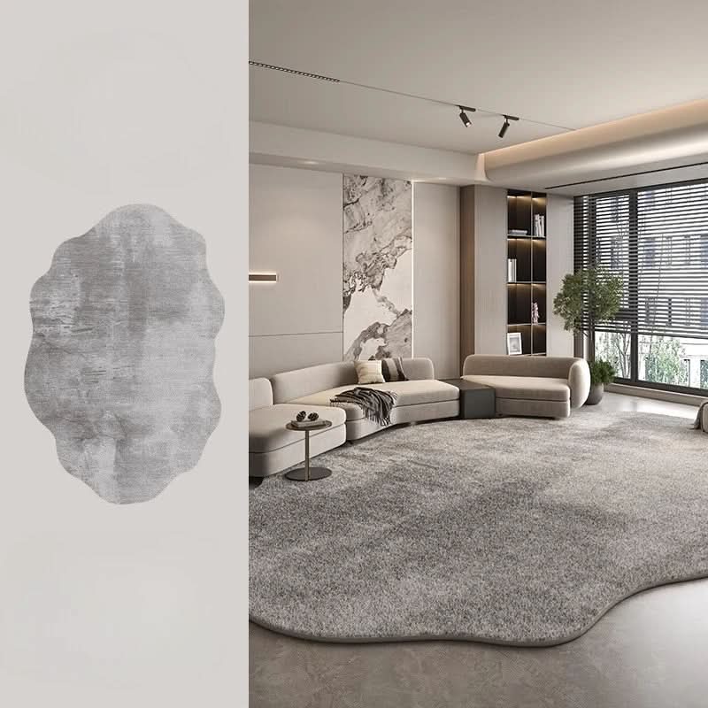 Irregular Plush Washable Rug for Living Room and Bedroom