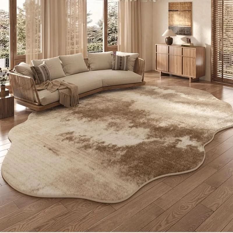 Irregular Plush Washable Rug for Living Room and Bedroom