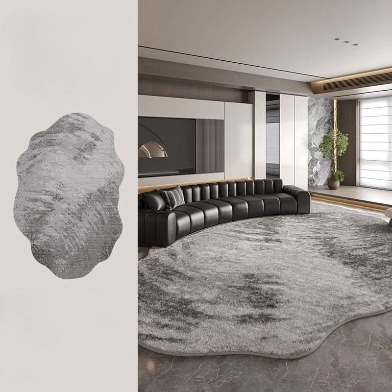Irregular Plush Washable Rug for Living Room and Bedroom