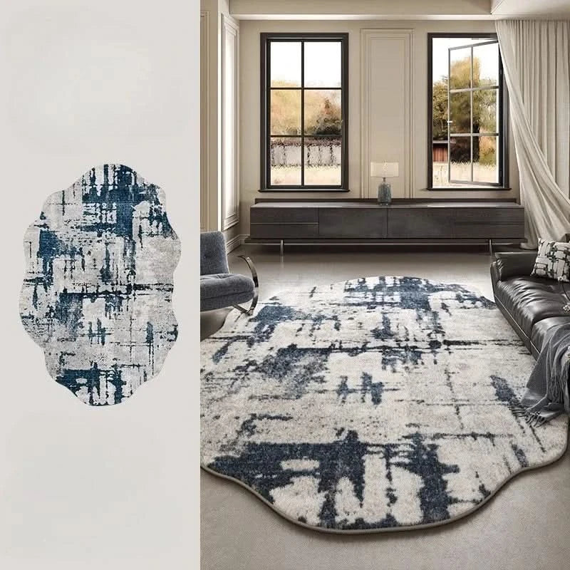 Irregular Plush Washable Rug for Living Room and Bedroom
