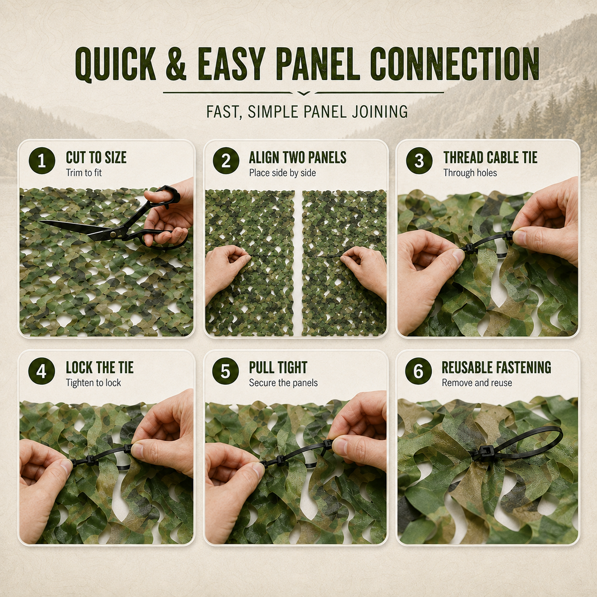 Large Camouflage Mesh Roll