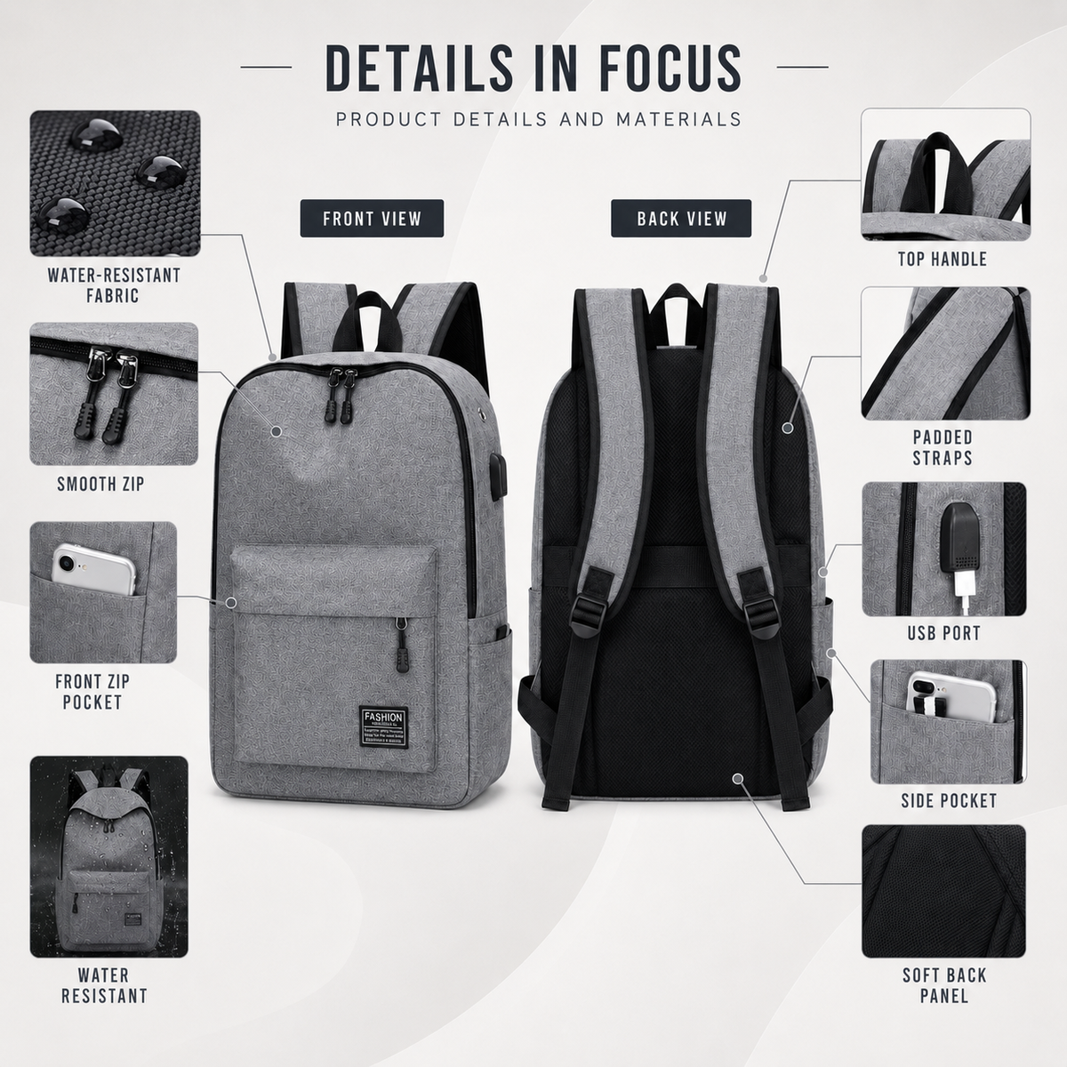Large-Capacity Minimalist Backpack