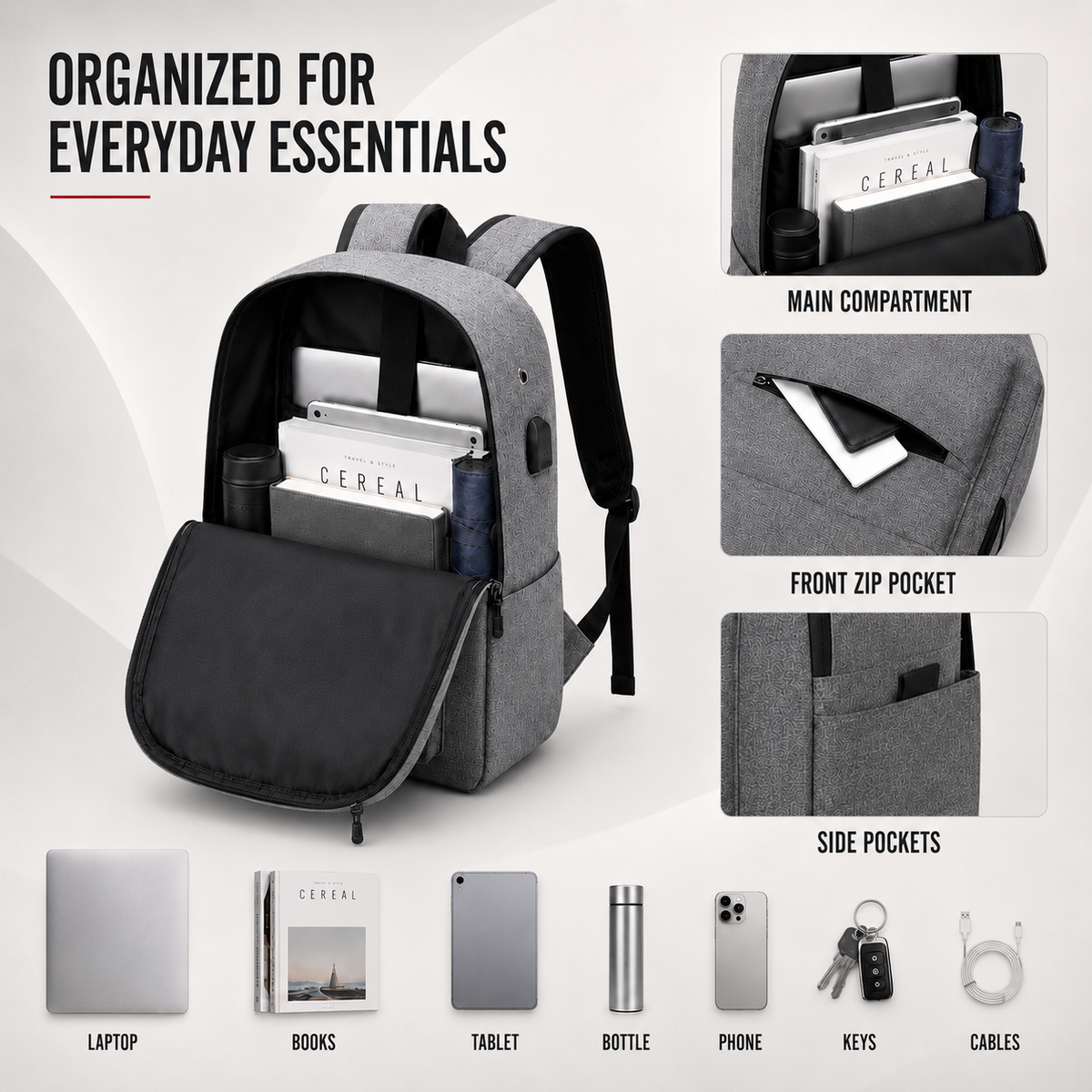 Large-Capacity Minimalist Backpack