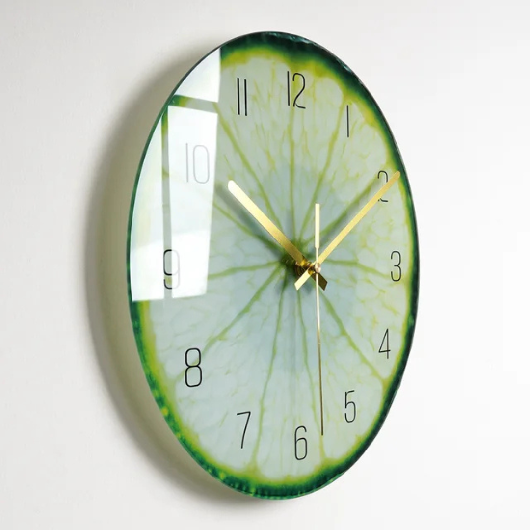 Large Glass Wall Clock with Elegant Design