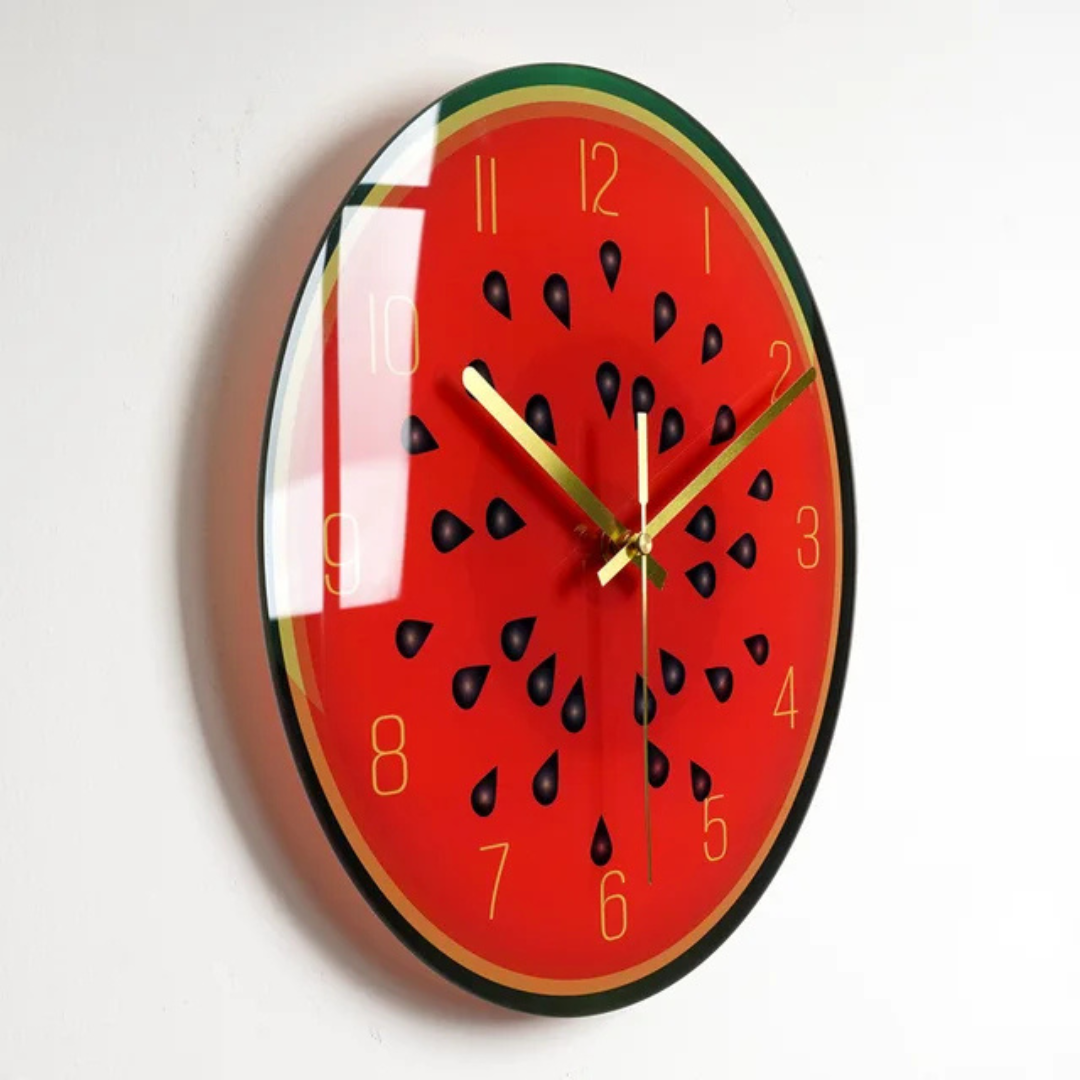 Large Glass Wall Clock with Elegant Design
