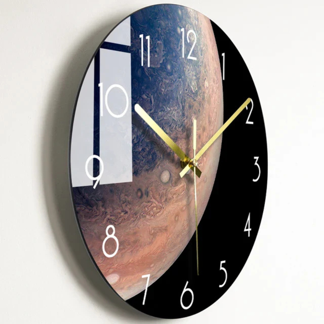 Large Glass Wall Clock with Elegant Design