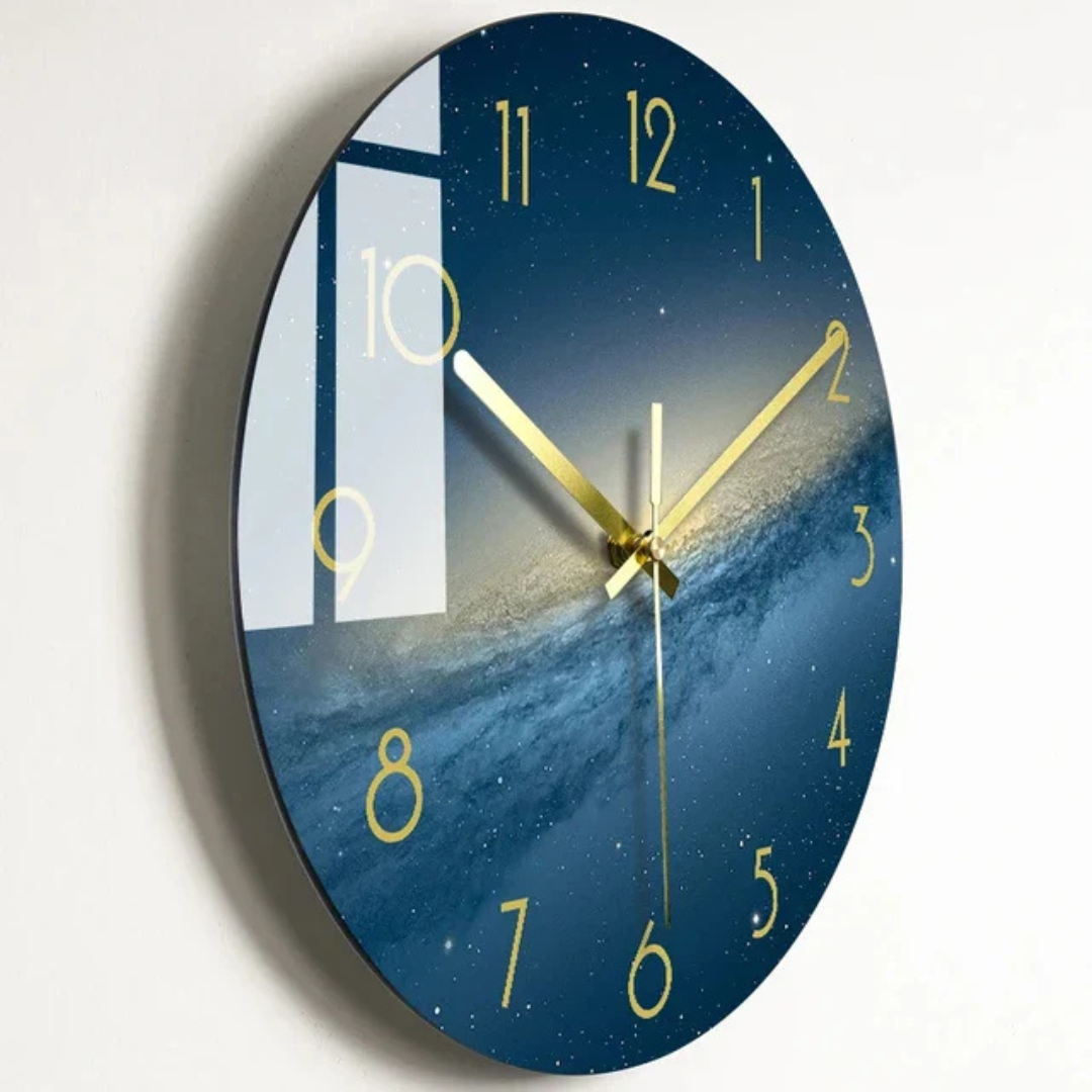 Large Glass Wall Clock with Elegant Design