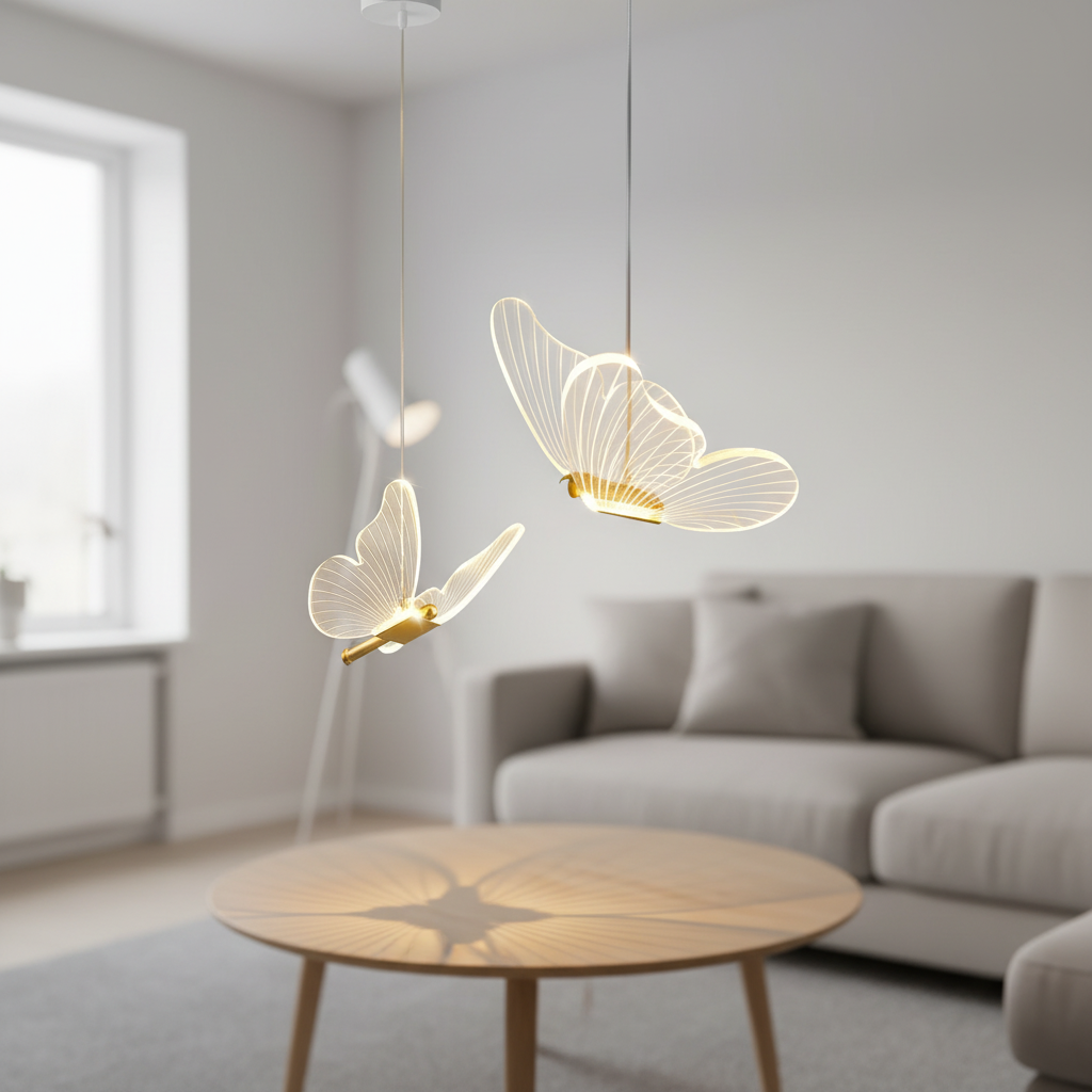 LED Butterfly Pendant Light