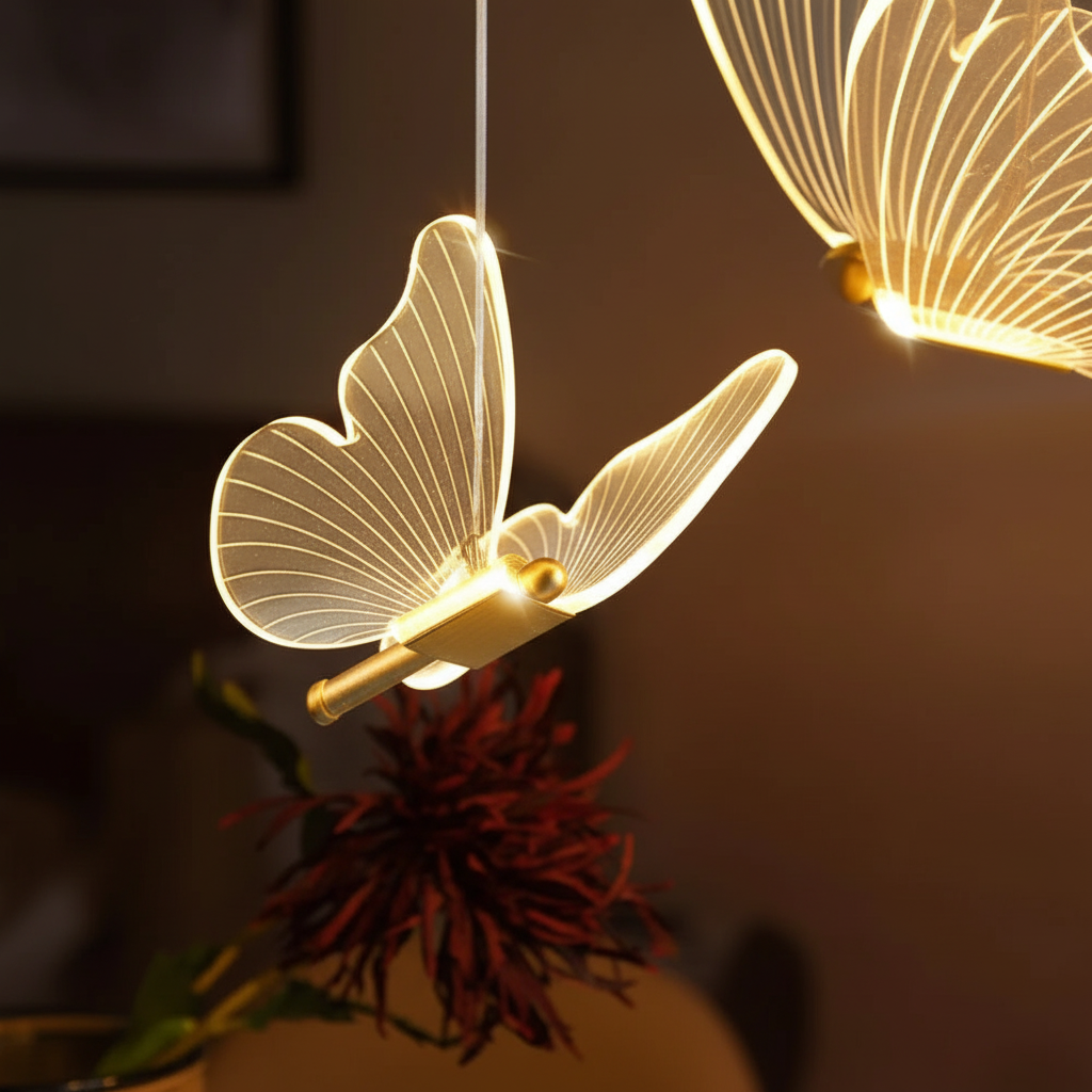 LED Butterfly Pendant Light
