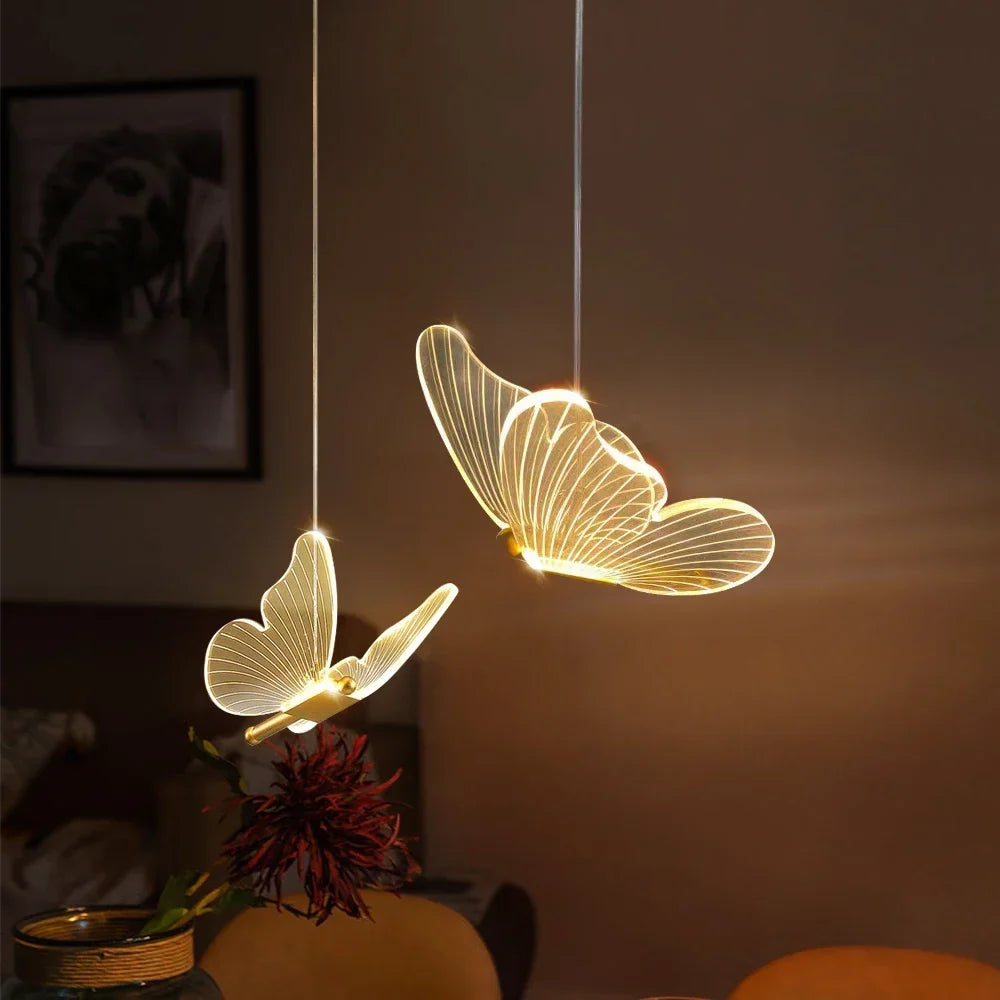 LED Butterfly Pendant Light