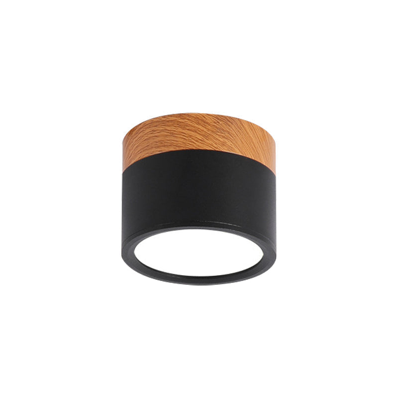 LED Ceiling Light with Wood Finish
