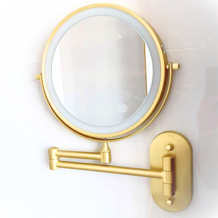 Lighted Makeup Mirror - Touch Control with Dual Magnification