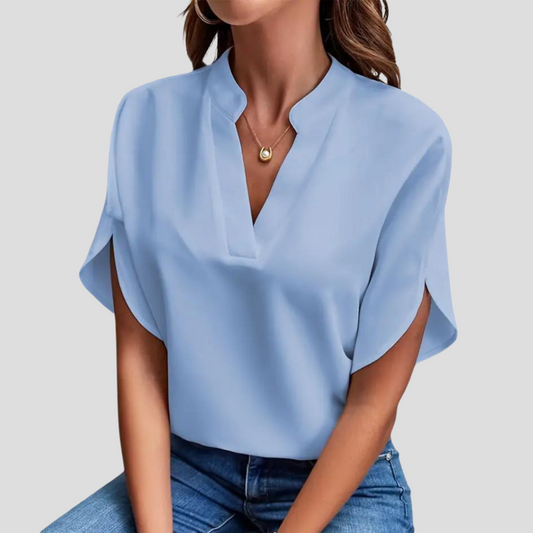 Lightweight, Breathable Short-Sleeve Blouse