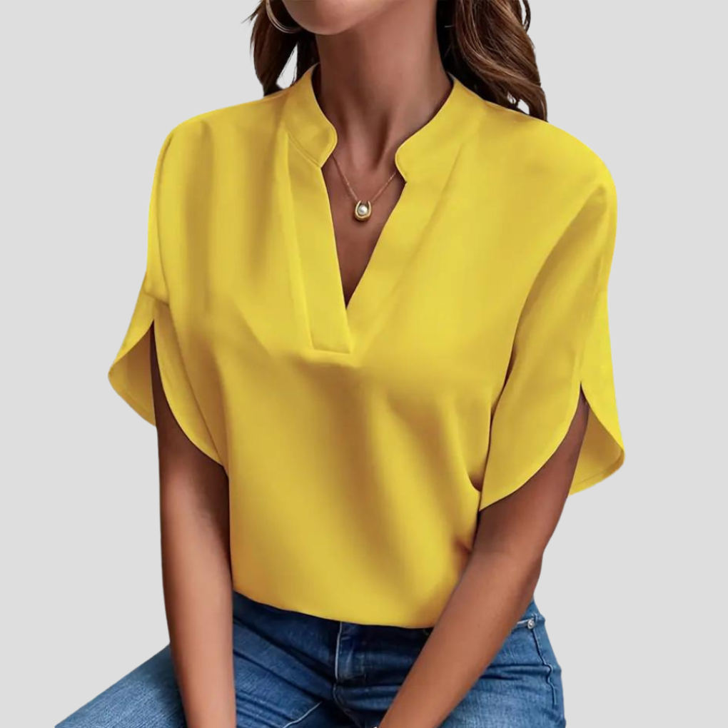 Lightweight, Breathable Short-Sleeve Blouse